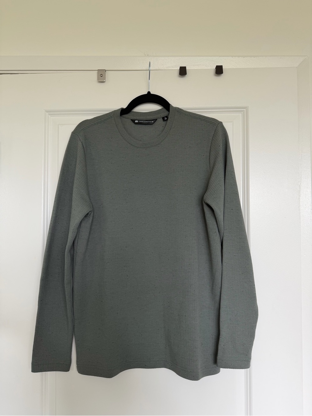 Classic Long-Sleeve Crewneck Thermal Shirt - Sage Green